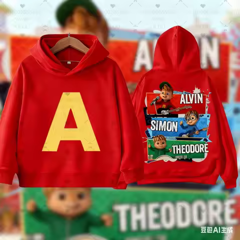 2025 Costume Group Children &Adult Cosplay Hooded Hoodies Alvin And The Chipmunks Halloween Family C