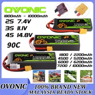 Ovonic 2S /3S /4S LiFe Battery For Remote Controller & Receiver RC Cars Drones Boats XT60 or T‑Plug 