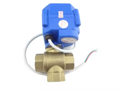 3 way motorized ball valve DN15 (reduce port), electric ball valve( L Port), motorized valve, MV-3-1