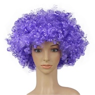 Clown wig and Clown nose. Curly Party Wig ad clown red nose. Rambut badut dgn hidung badutn
