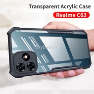 Casing For Realme C63 C61 2024 4G NFC Phone Case Transparent Acrylic Back Cover For RealmeC63 C63NFC