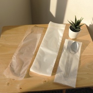Plastic Bag With Adhesive Lid For Spoon And Fork Set (Anti-Germ) 3X-ONLINE9X26