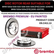 BREMBO GENUINE DISC BRAKE ROTOR (REAR) FOR BMW 520d 520i 523i 528i 530i 535i [F10] '10-16YR / 520d 5