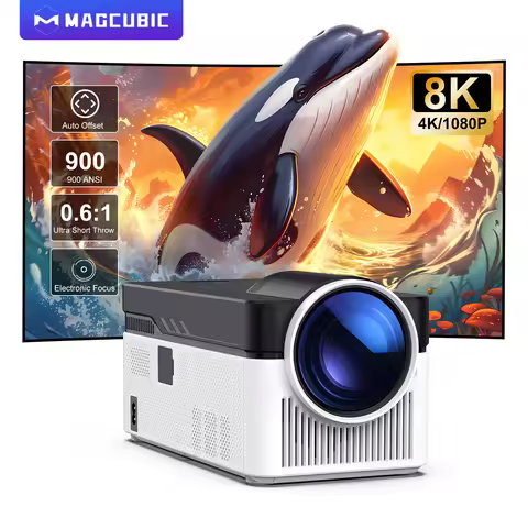 Magcubic HY450 Projector With Ultra Short Throw Auto Offset 1080P 8K Electronic Focus 900 ANSI Air M