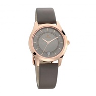 Titan Grey Dial Watch In the Rose Gold Case With Black Leather Strap 2596WL02