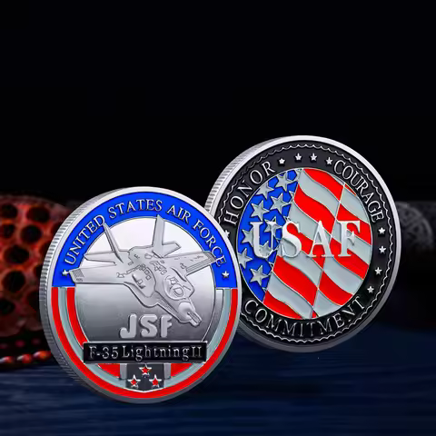 USAF Fighter F-35 Lightning II Coin USAF Jet Fighter Coin United States Air Force Challenge Coin