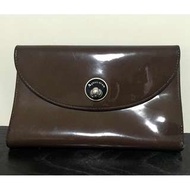 Authentic Auth Aquascutum 漆皮銀包 patent leather purse 
