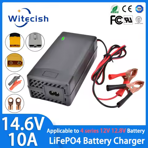12V 10A Lifepo4 Lithium Battery Charger for 4S 12V 12.8V 14.6V 10A Fast Charger For iron Lithium Pho