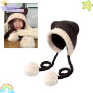 FANSIN Beanies Bear Hat, Thickened Bear Ear Ear Protection Hat,  Crochet Wool Warm Hat Winter