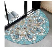 ONE - 半圓防滑耐磨進門門口地墊（半圓-綠色）40徑80直徑