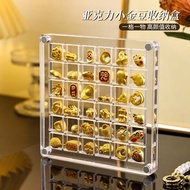 Small gold bead storage box, gold bead fortune bead pendant compartmentalized magnetic storage box, 