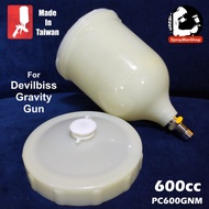 Spray Gun Cup Gravity Cup Nylon 600cc For Devilbiss Made in Taiwan