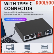 [Koolsoo] 2 Audio Mixer Digital Mixer Durable Stable Transmission 48V Mixer DJ Mixer for PC Recording Voice