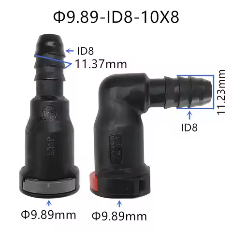 9.89 ID8 fuel line quick connector SAE 9.89mm elbow female connector fitting joint for petrol and di