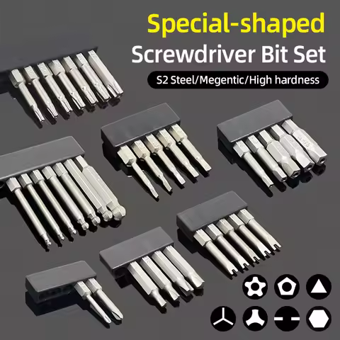 Magnetic Screwdriver Set 1/4 Inch Hex Shank Y U Triangle Inner Cross Special-shaped Screw Driver Ele