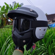 HELM BOGO RETRO KACA GOGLE MASK PET TERBARU