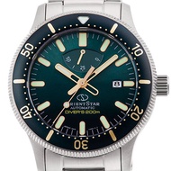 ORIENT STAR Diver 200m Mechanical Sports Watch (Green-Gold) - (RE-AU0307E) - Certified with Upgraded Click Spring