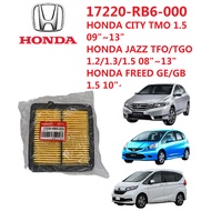 HONDA ENGINE AIR FILTER HONDA CITY TMO , HONDA JAZZ TFO PENAPIS UDARA ENJIN 17220-RB6-A00 / 17220-RB