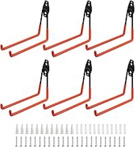 HARFINGTON 6pcs Garage Storage Hook 7.1" x 6.1" Metal Wall Mount Hanger Organizer Utility Garage Hoo