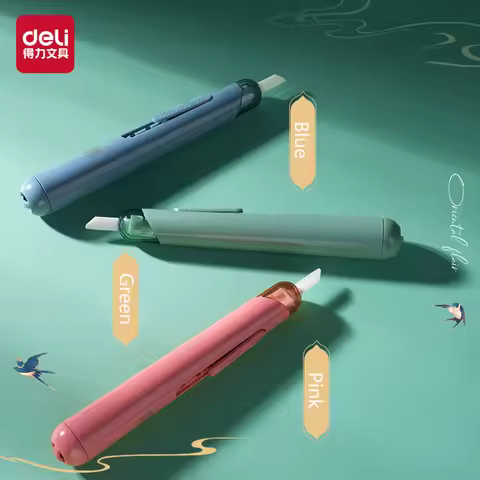 Deli New Ceramic Blade Art Knife Retractable Box Opening Cutter Safety Mini Kawaii Pocket exacto Est