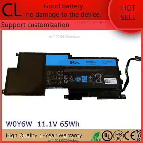 Brand New Original W0Y6W 11.1V 65Wh Laptop Battery for Dell XPS 15-L521X XPS15-3828 WOY6W 9F233 3NPC