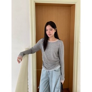 GRASS Gauze Stitching Breathable Snowflake Cotton Crinkle Top A2836