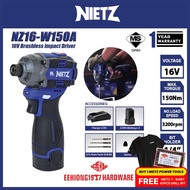 NIETZ NZ16-W150A 16V Brushless Cordless Impact Driver Impact Wrench Impact Drill SIRIM 150Nm
