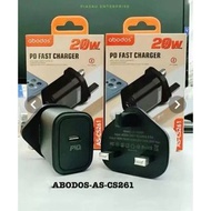 可即日交收🔥 ABODOS AS-CS261 PD 20W Fast Charging Data USB Cable For IP 充電器轉接器  充電頭  轉插器 電掣轉接頭  轉接插頭  叉電器