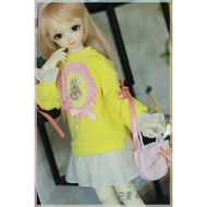 +P Sauce Private Cabinet+MSD/BJD/Quarter 4 Points/Daily Casual Clothes Top---Stitching Sweatshirt Dr