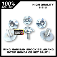 RING MANISAN SKOCK SKOK BELAKANG HONDA CB MOTIF SET BAUT L