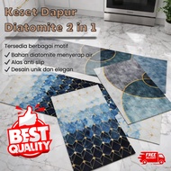 2 in 1 Diatomite Kitchen Mat 40x60 CM 40x120 CM Anti-Slip Floor Mat Set Anti-Odor - DD-39