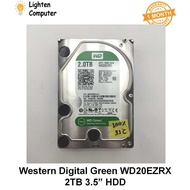 【USED】 WESTERN DIGITAL 3.5" INCH GREEN SATA HDD 2TB HARD DRIVE HARDDISK