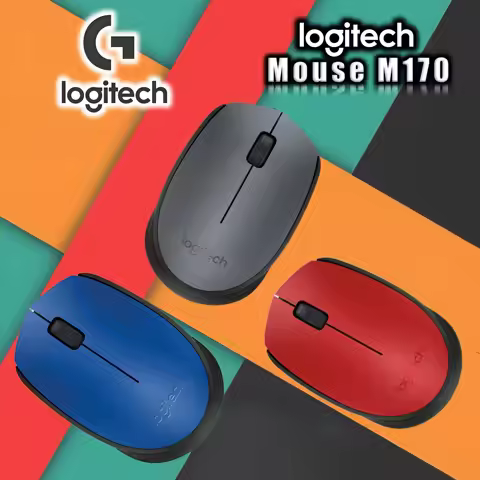 Logitech M170 M-Series Wireless Mouse for PC, Mac, Laptop, 2.4 GHz with USB Mini Receiver, Multiple 