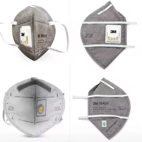 3M Reusable Mask 9542V Approved Mascarilla with Valve Organic KN95 Gas Safety Individual Package Fac