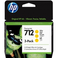 HP 712 ( 3 PACK ) Yellow DesignJet Ink Cartridge 100% Original Genuine