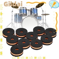GILDAI 10 Pcs ​Cymbal Felt Pad​, ​For Cymbal Stand​ ​Black and Orange ​Cymbal Stand Felt, Lightweigh