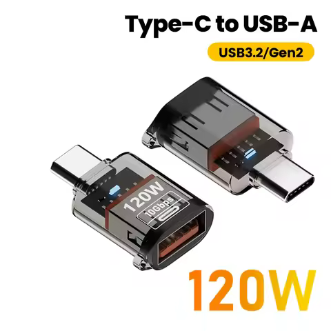 10Gbps OTG USB 3.2 To Type C Adapter 120W Fast Charging USB C Converter OTG For Xiaomi Samsung PC Ta