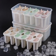 Ice cream mold household popsicle popsicle ice cream frozen ice cube box silicone ice tray with cover homemade ice box q
