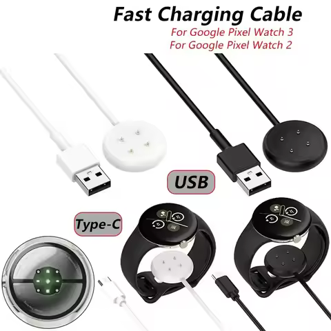 Fast Charging Cable For Google Pixel Watch 3 41/45mm USB Charging Cable Power Charger for Xiaomi Goo