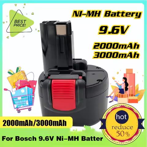 2000mAh/3000mAh For BOSCH 9.6V Ni-MH Battery-powered Hand Drills Power Tool Batteries