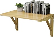 Laptop stand Table Wall-mounted Folding Table Solid Wood Computer Desk Wall Hanging Dining Table Side Table (Size : 120cm*50cm)