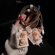 9 Brown Capybara Charging Cable Case For oppo 33w Cute Cartoon Pattern Bite vivo44W oppo80W oppo67w 