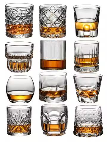 Bourbon/Rum Whiskey Glasses,Scotch Glasses,Old Fashioned Whiskey Glasses/Perfect Gift for Scotch Lov