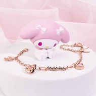 Kuromi & MyMelody心動系列-美樂蒂晶鑽造型手鍊