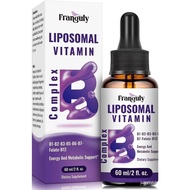 Liposomal Vitamin B Complex Liquid Sublingual B Complex Vitamins Supplement for Women Men Improved A