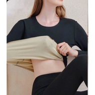 | Long John Thermal Set (For Spring/Autumn) Round Neck Woman | Women's Thermal Suit | Latenue