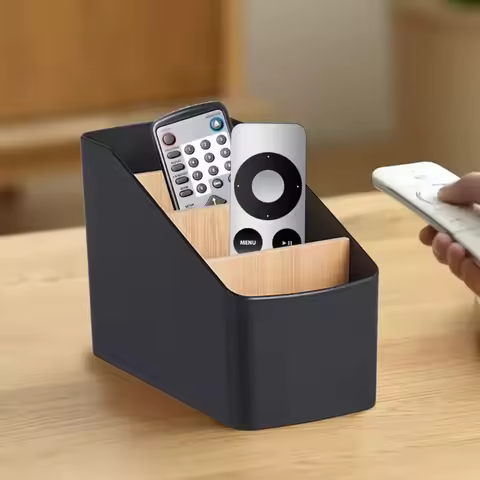 Multipurpose Desktop Storage Box TV Remote Holder Living Room Wooden Storage Box For Bedroom Living 