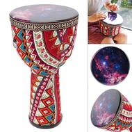 ChYouh 8.5 Inch African Djembe Drum Colorful Cloth Art ABS Barrel PVC Starry Sky Skin Children Kids 