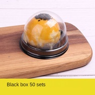 Packing box         50g plastic round blister moon cake box egg yolk moon cake box