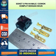 H4 LIGHT CONNECTOR SOCKET - H4 Sealed Beam Light Socket Can Be Used For Car Motorcycles With H4 Ligh